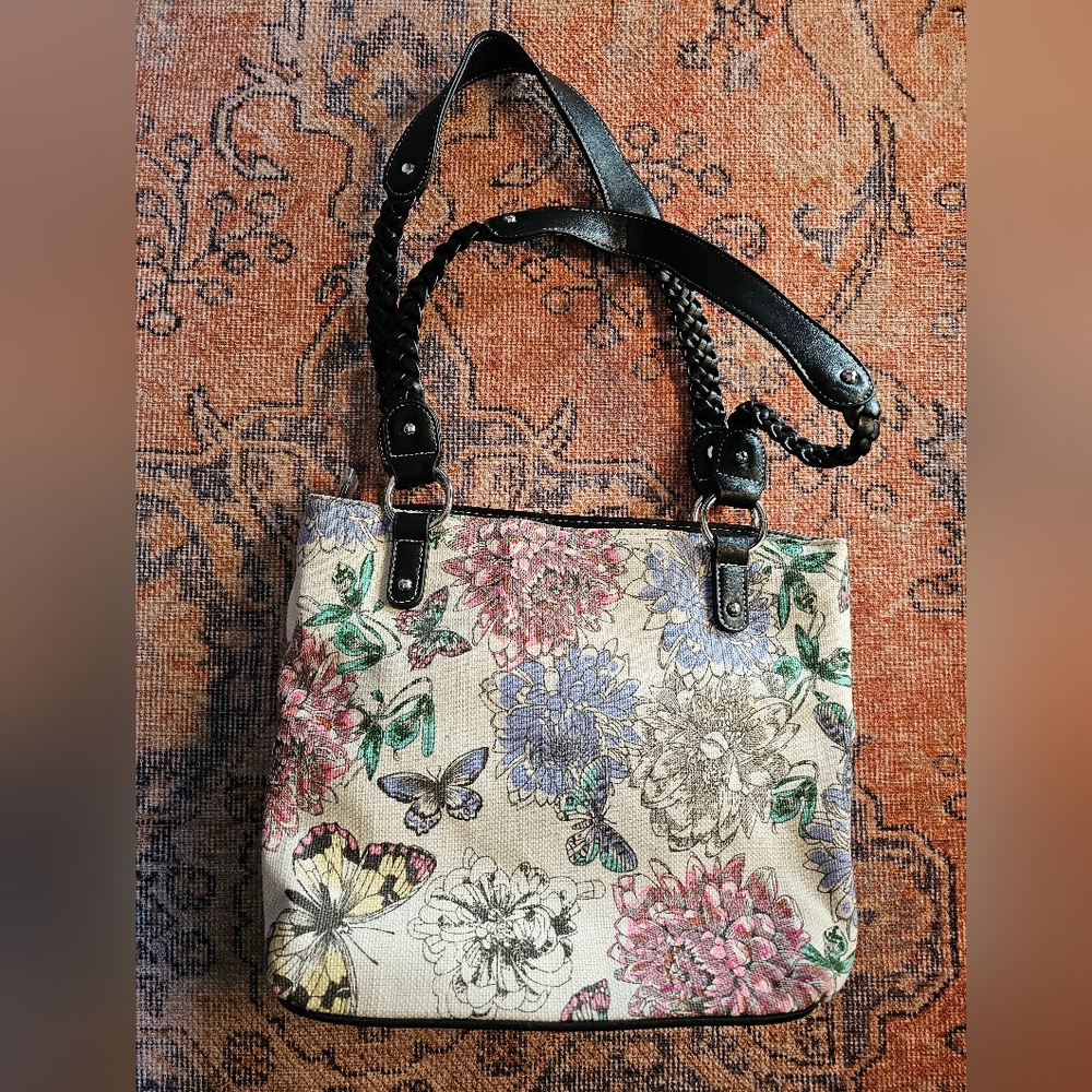 Stone Mountain Floral Tote Bag with Wallet - Picture 3 of 8